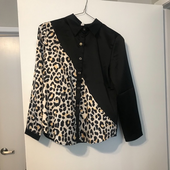 Black leopard blouse - Picture 1 of 4